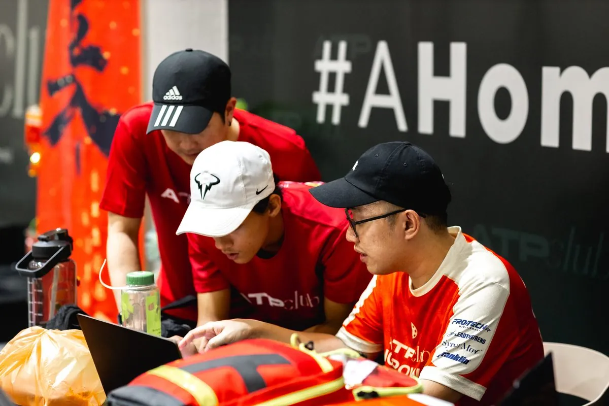 ATP Club coaches at tournament registration